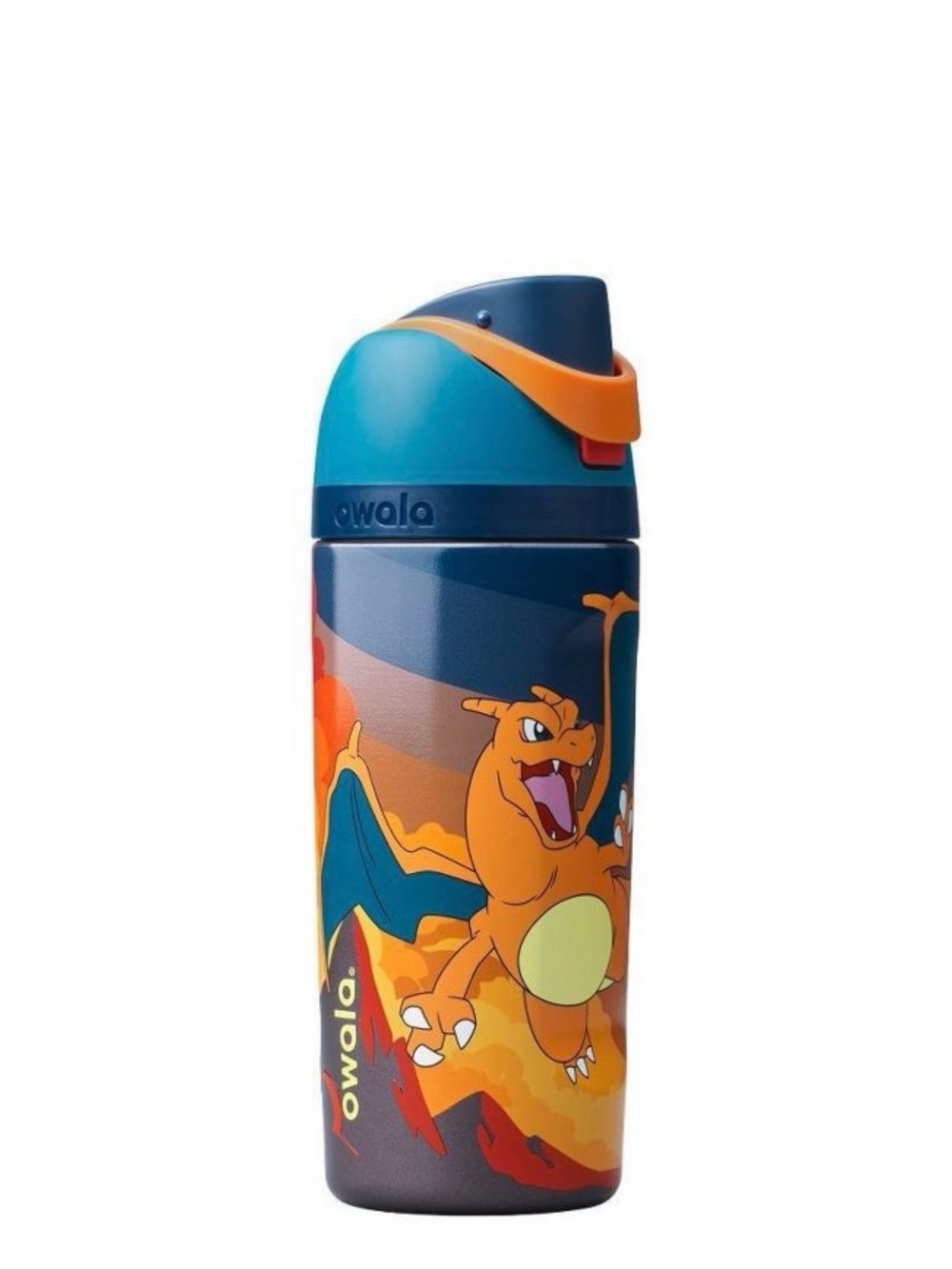 Owala Pokemon Charizard Brings the Heat Design Water Bottle- Blue & Orange